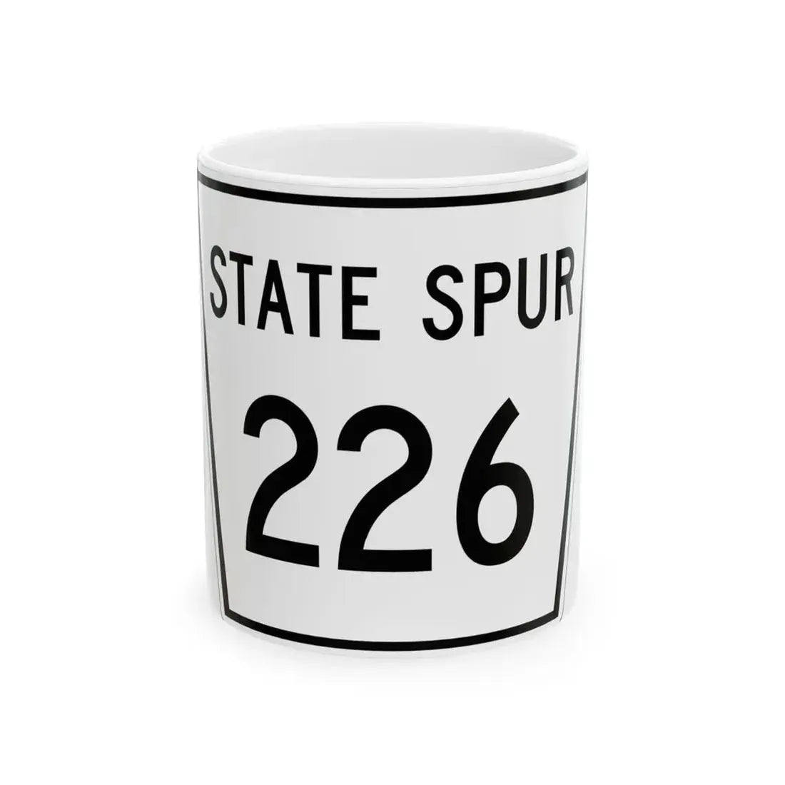 Nebraska State Spur 226 (Nebraska) (Road Sign) White Coffee Mug 11oz - Go Mug Yourself