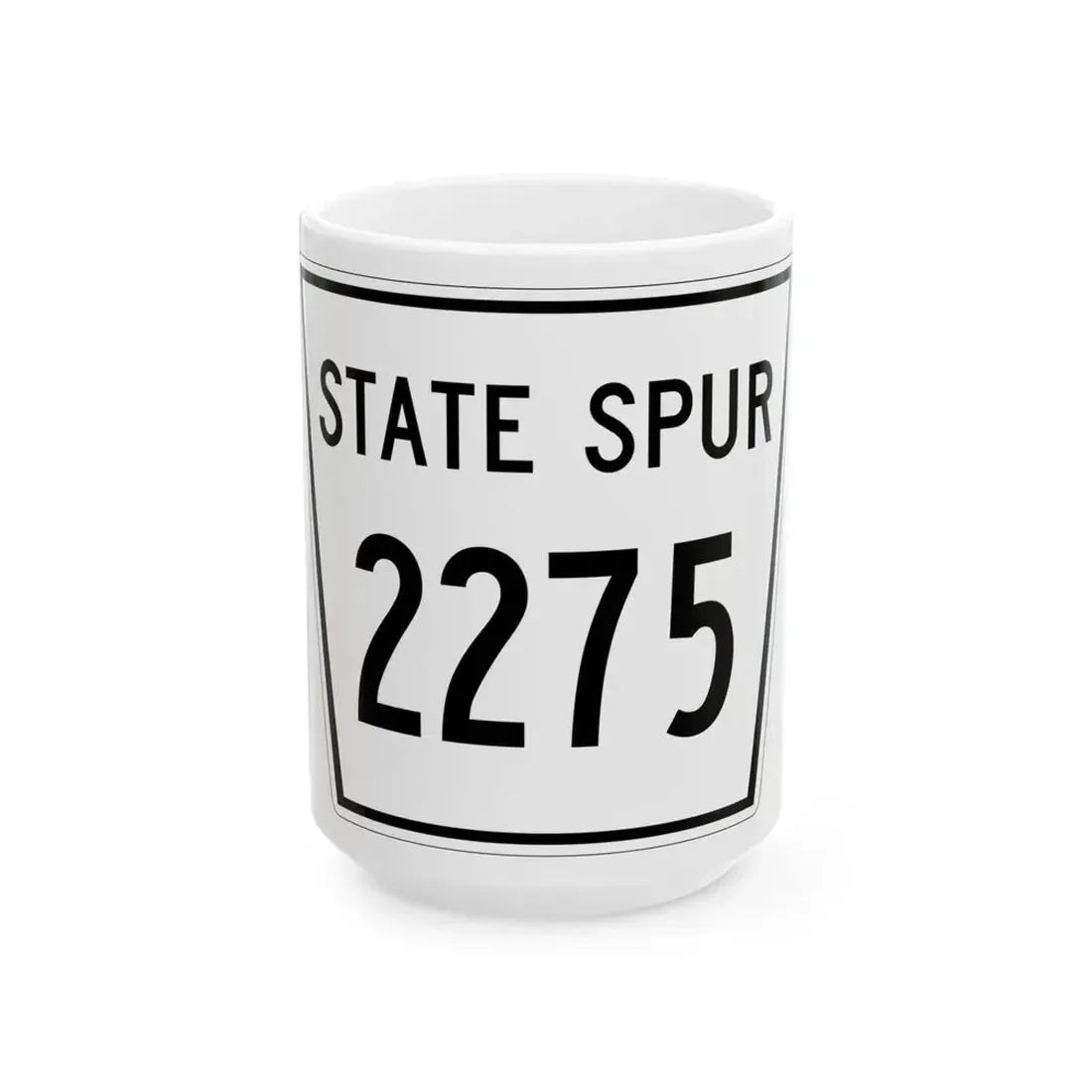 Nebraska State Spur 2275 (Nebraska) (Road Sign) White Coffee Mug 15oz - Go Mug Yourself