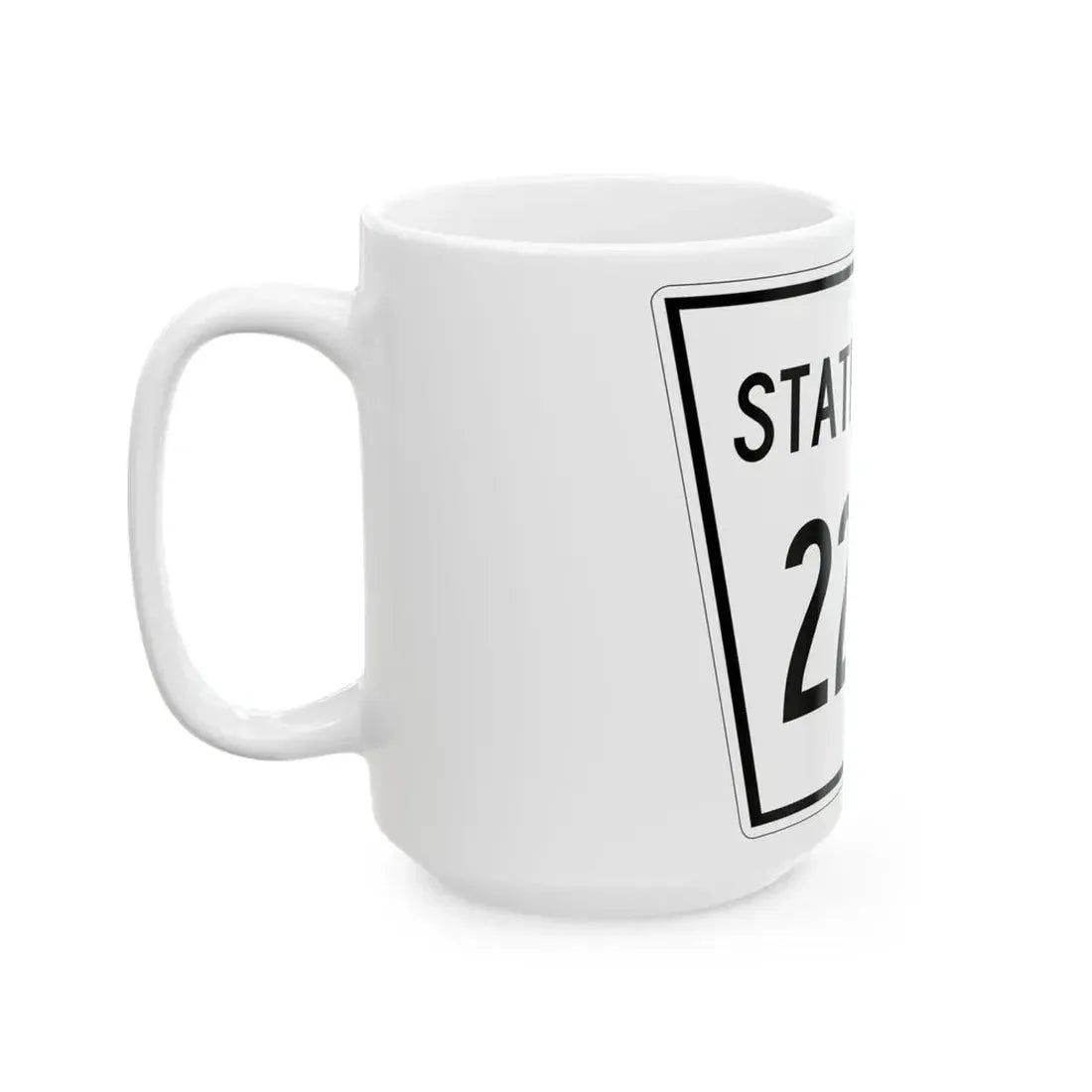 Nebraska State Spur 2275 (Nebraska) (Road Sign) White Coffee Mug - Go Mug Yourself