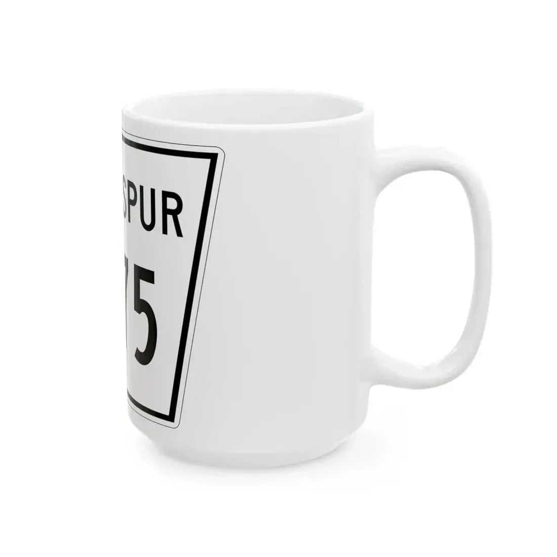 Nebraska State Spur 2275 (Nebraska) (Road Sign) White Coffee Mug - Go Mug Yourself