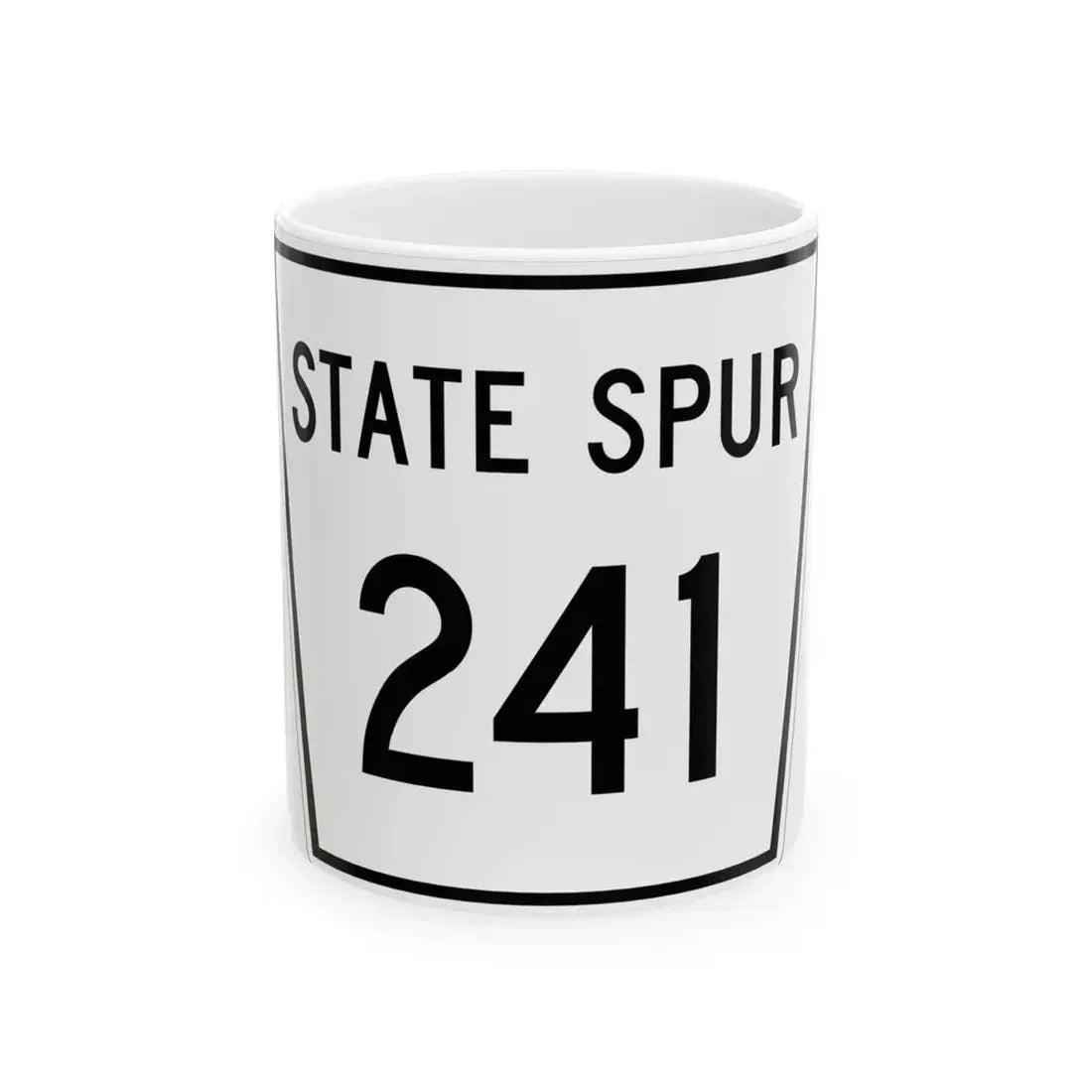 Nebraska State Spur 241 (Nebraska) (Road Sign) White Coffee Mug 11oz - Go Mug Yourself