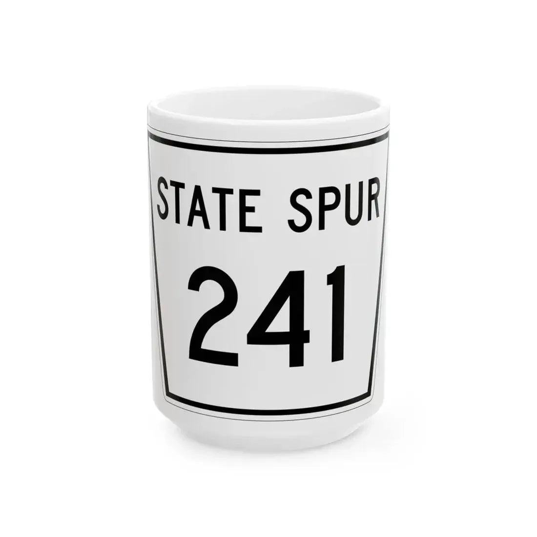 Nebraska State Spur 241 (Nebraska) (Road Sign) White Coffee Mug 15oz - Go Mug Yourself