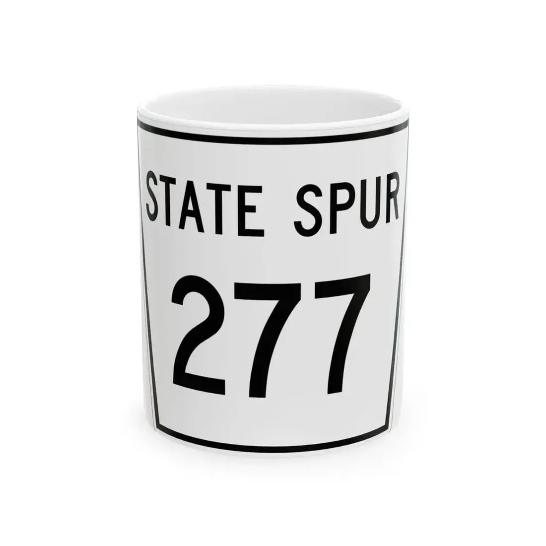 Nebraska State Spur 277 (Nebraska) (Road Sign) White Coffee Mug 11oz - Go Mug Yourself