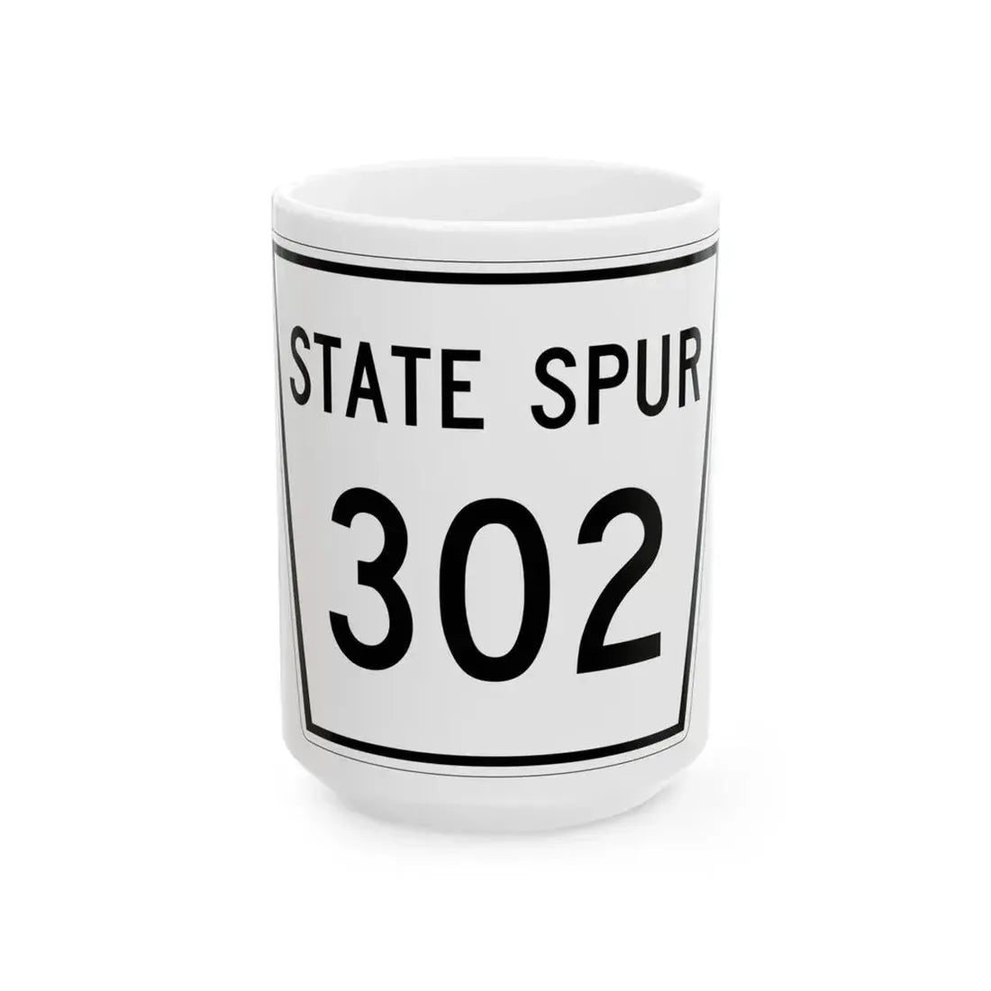 Nebraska State Spur 302 (Nebraska) (Road Sign) White Coffee Mug 15oz - Go Mug Yourself