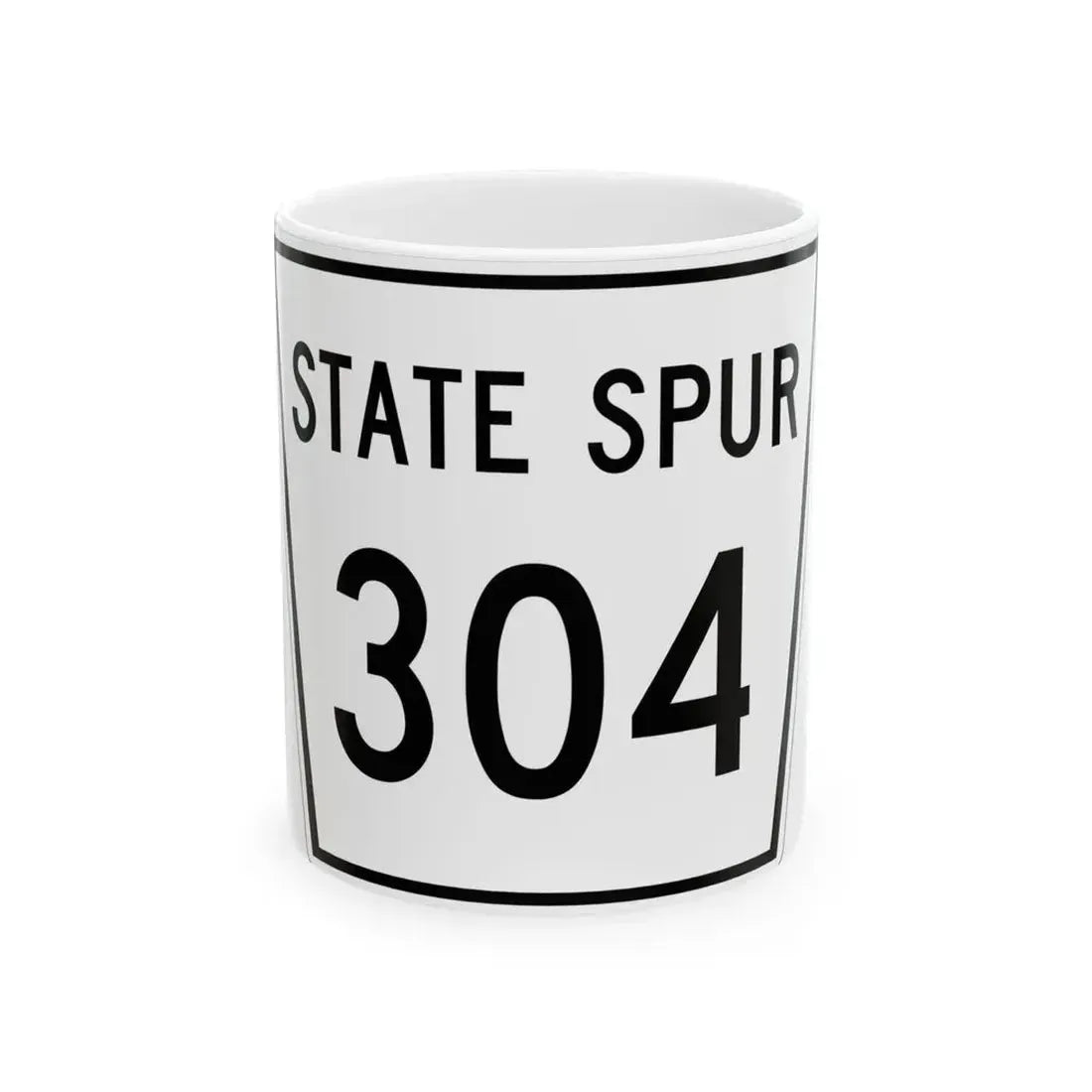 Nebraska State Spur 304 (Nebraska) (Road Sign) White Coffee Mug 11oz - Go Mug Yourself