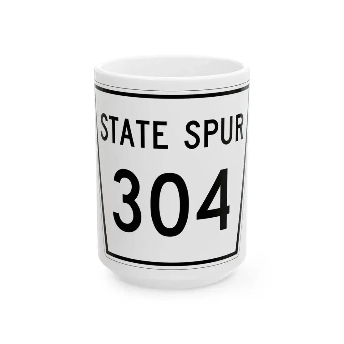 Nebraska State Spur 304 (Nebraska) (Road Sign) White Coffee Mug 15oz - Go Mug Yourself