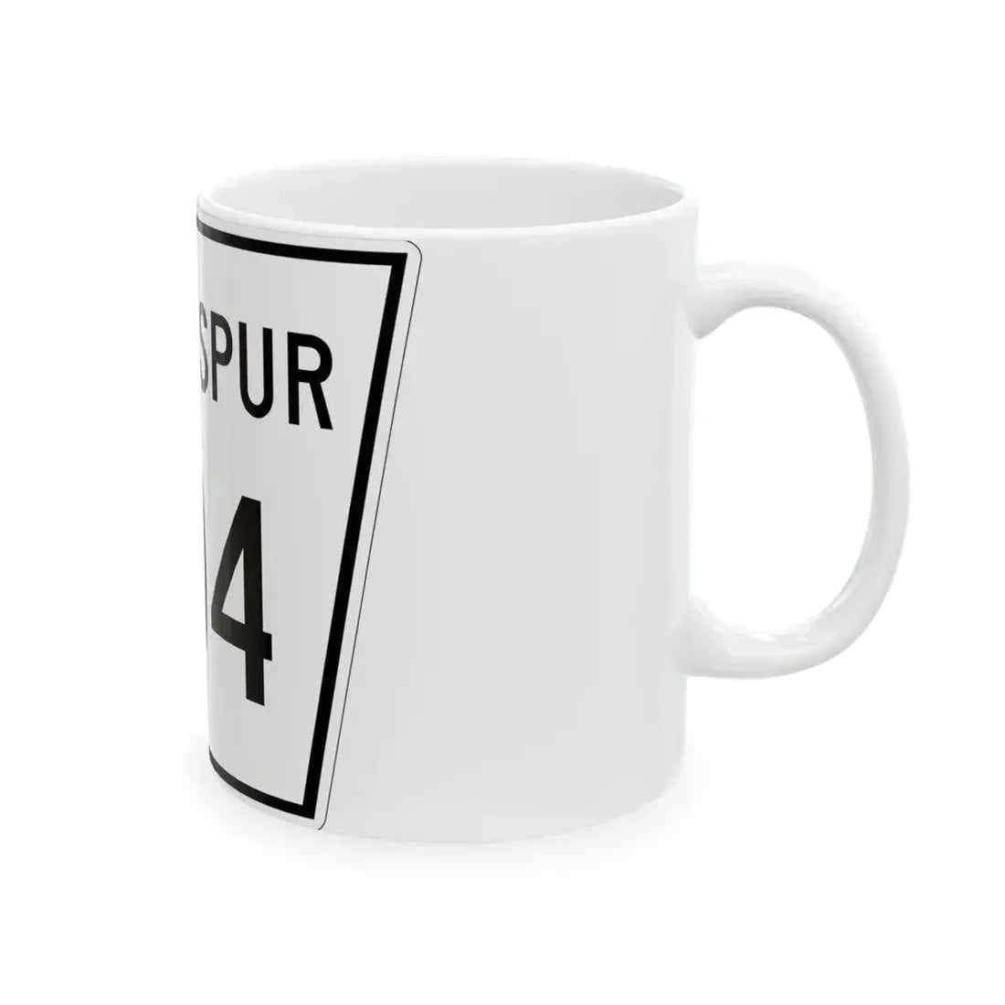 Nebraska State Spur 304 (Nebraska) (Road Sign) White Coffee Mug - Go Mug Yourself