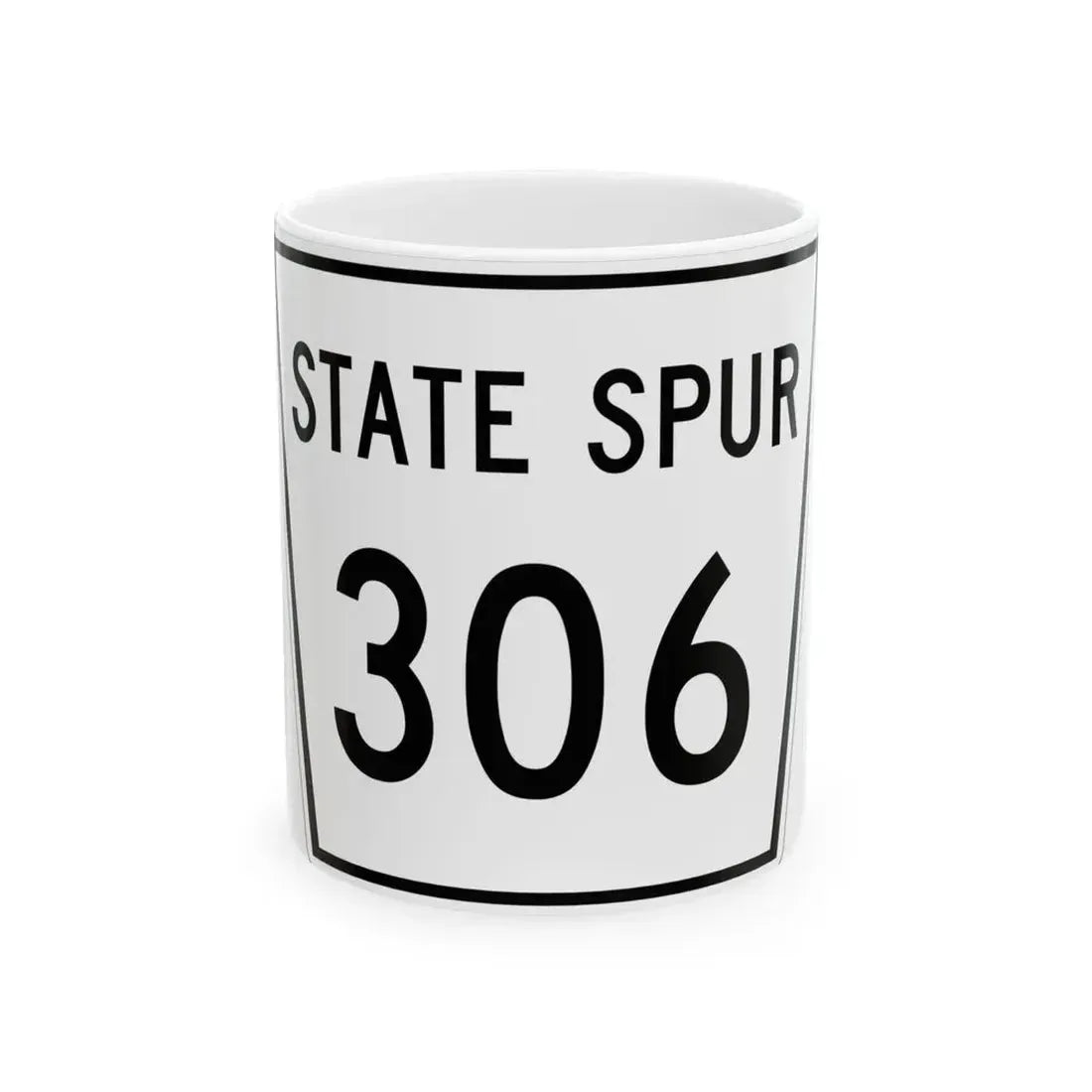 Nebraska State Spur 306 (Nebraska) (Road Sign) White Coffee Mug 11oz - Go Mug Yourself