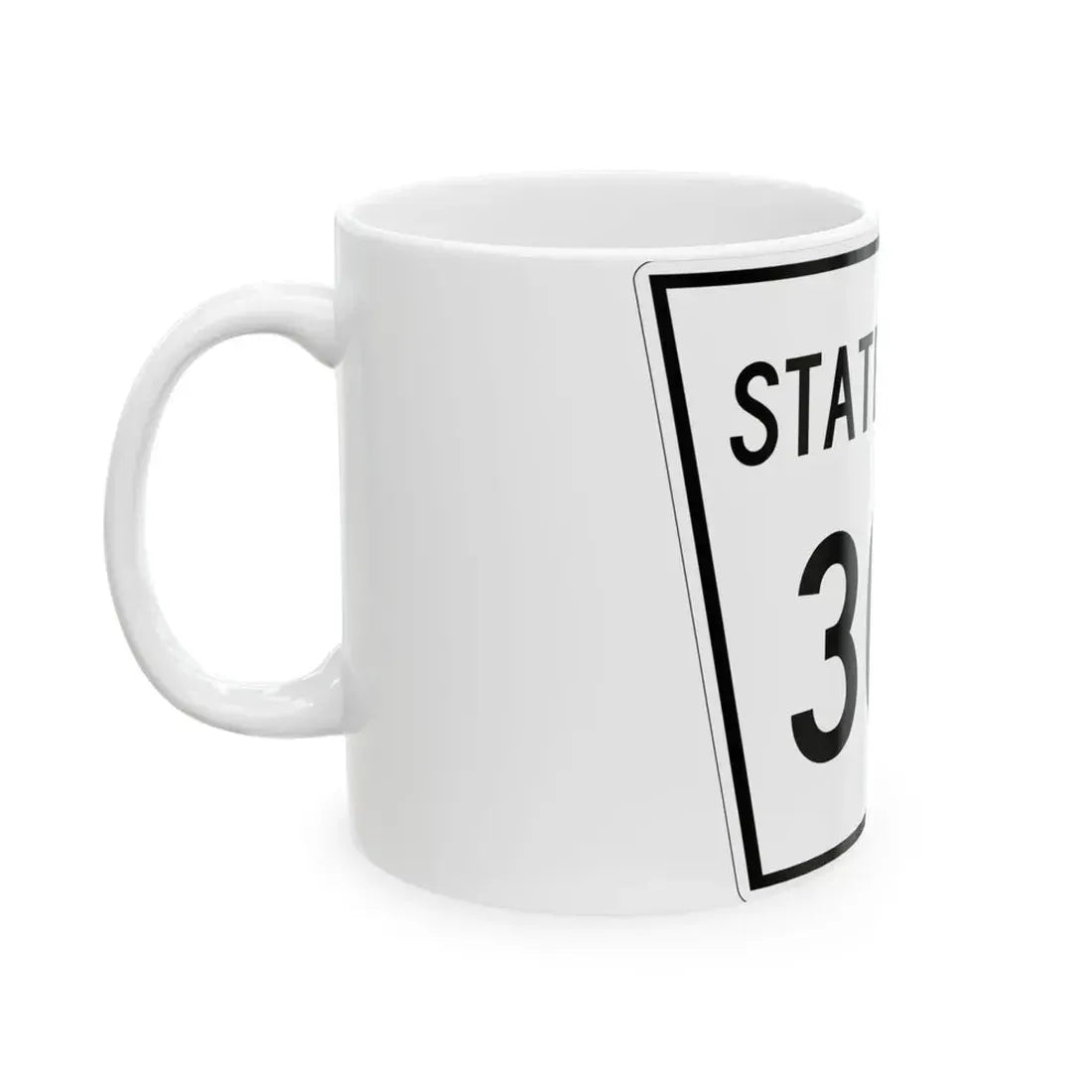 Nebraska State Spur 306 (Nebraska) (Road Sign) White Coffee Mug - Go Mug Yourself