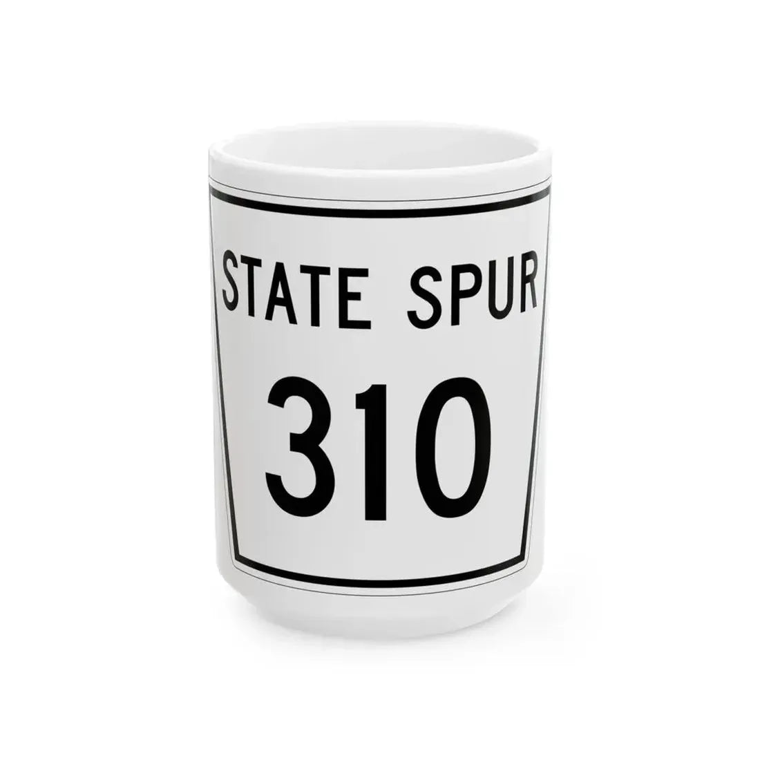 Nebraska State Spur 310 (Nebraska) (Road Sign) White Coffee Mug 15oz - Go Mug Yourself