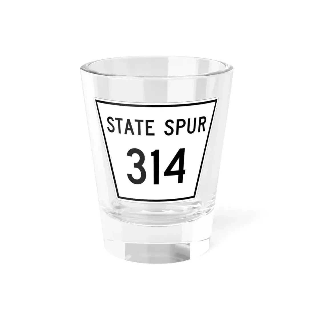 Nebraska State Spur 314 (Nebraska) (Road Sign) Shot Glass 1.5oz 1.5oz - Go Mug Yourself