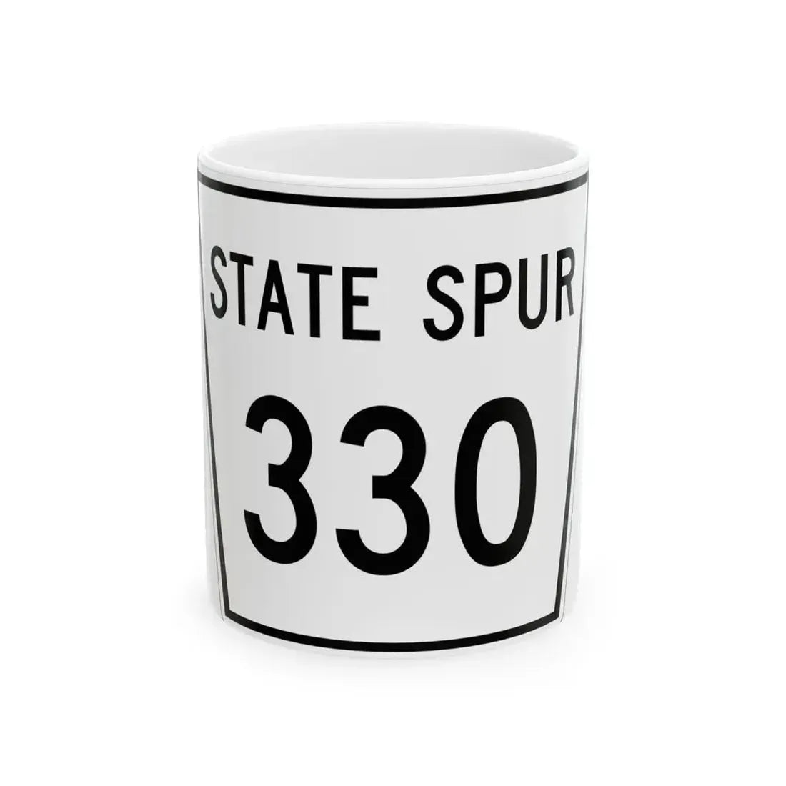 Nebraska State Spur 330 (Nebraska) (Road Sign) White Coffee Mug 11oz - Go Mug Yourself