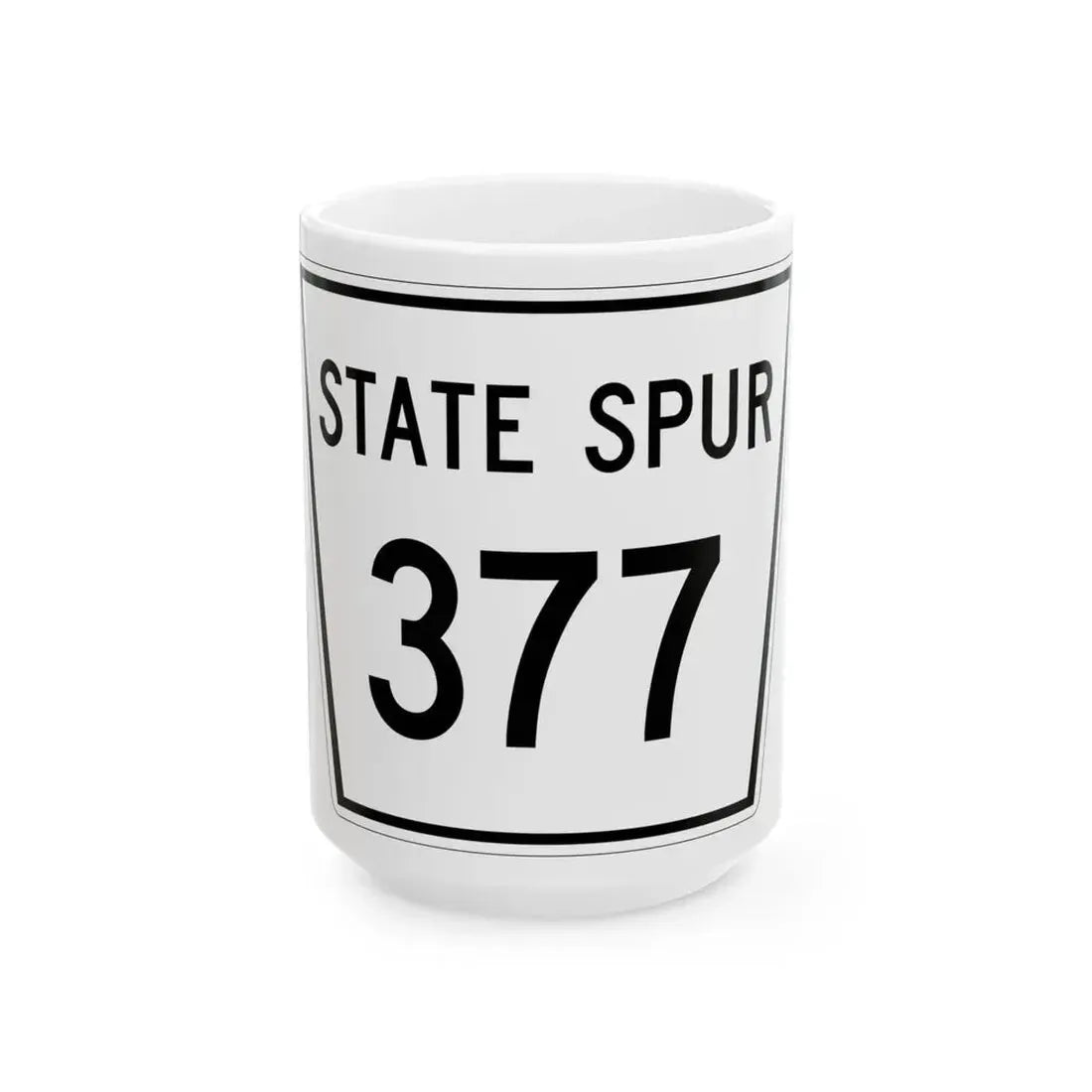 Nebraska State Spur 377 (Nebraska) (Road Sign) White Coffee Mug 15oz - Go Mug Yourself