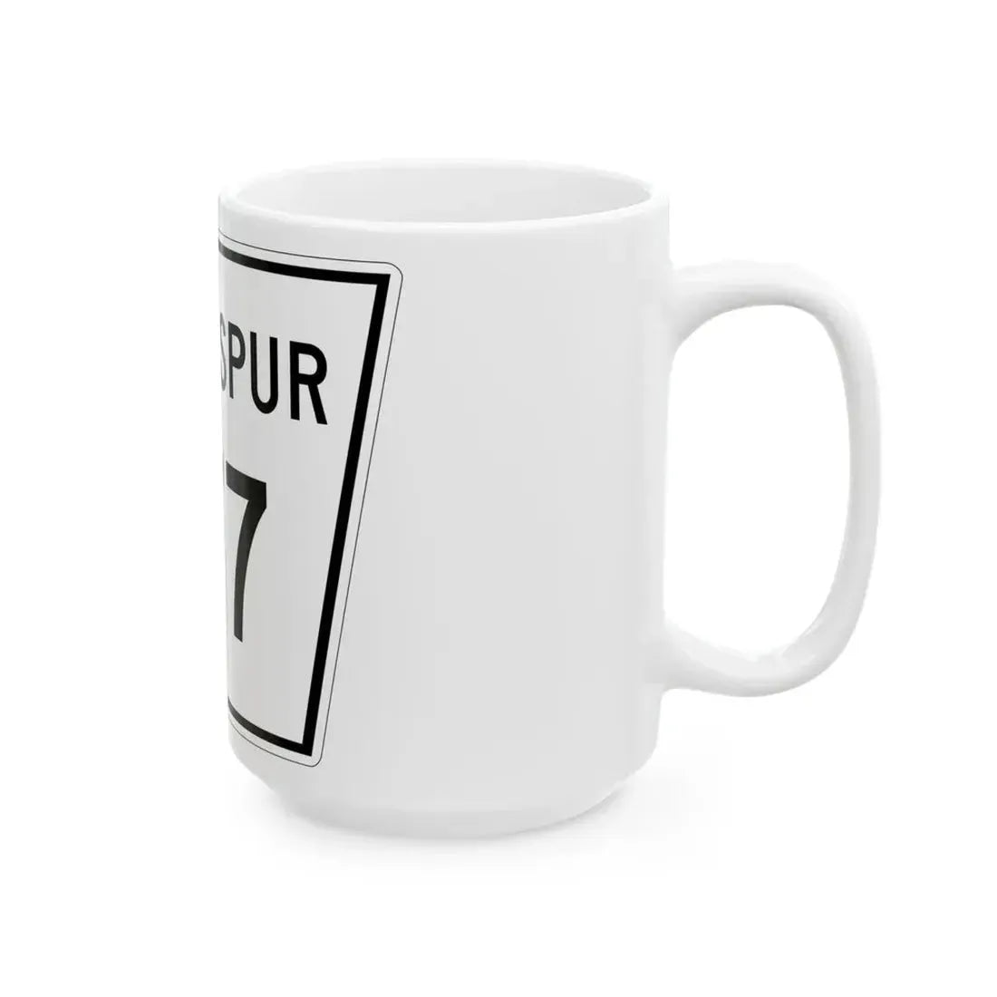 Nebraska State Spur 377 (Nebraska) (Road Sign) White Coffee Mug - Go Mug Yourself