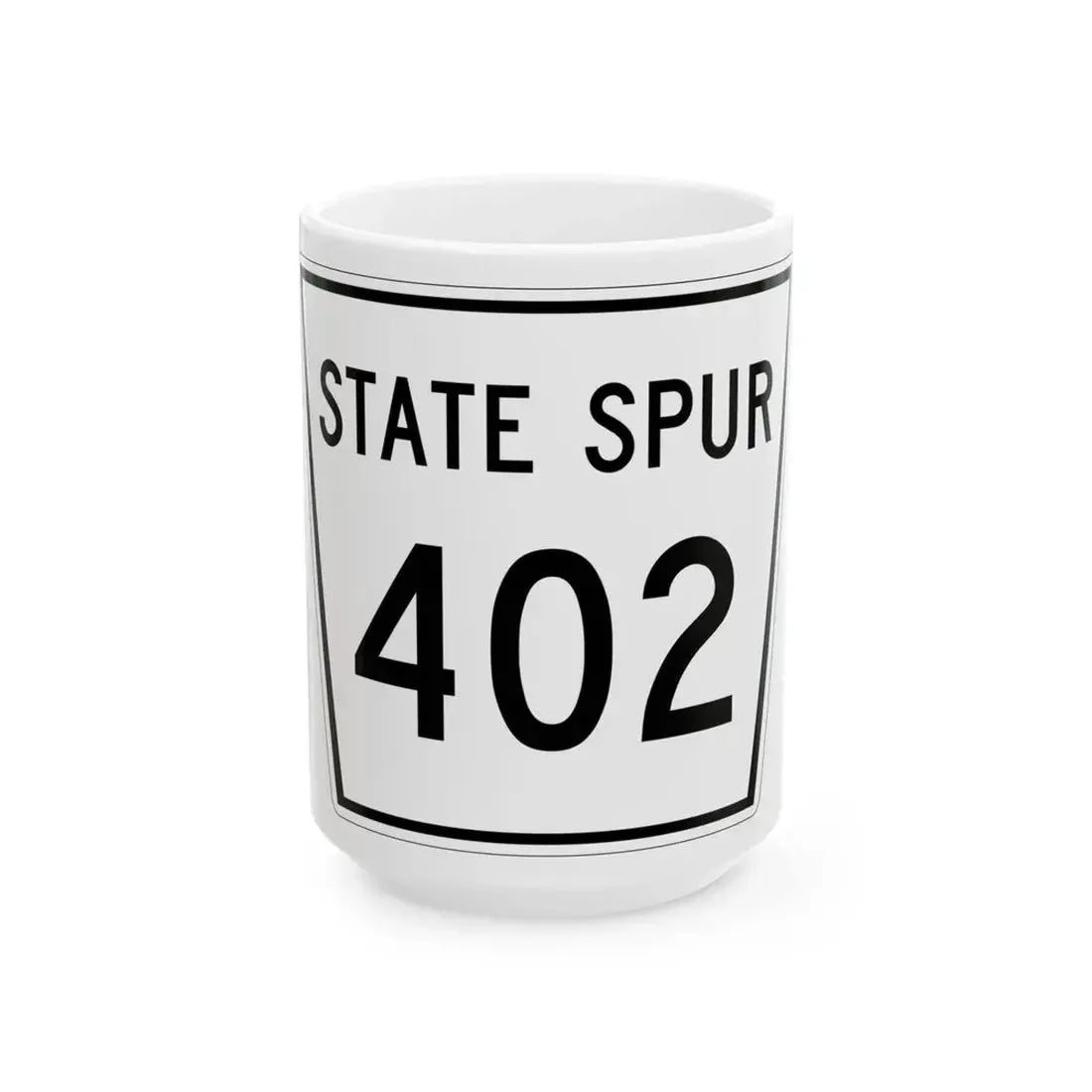 Nebraska State Spur 402 (Nebraska) (Road Sign) White Coffee Mug 15oz - Go Mug Yourself