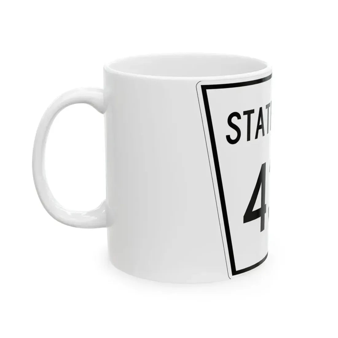 Nebraska State Spur 430 (Nebraska) (Road Sign) White Coffee Mug - Go Mug Yourself