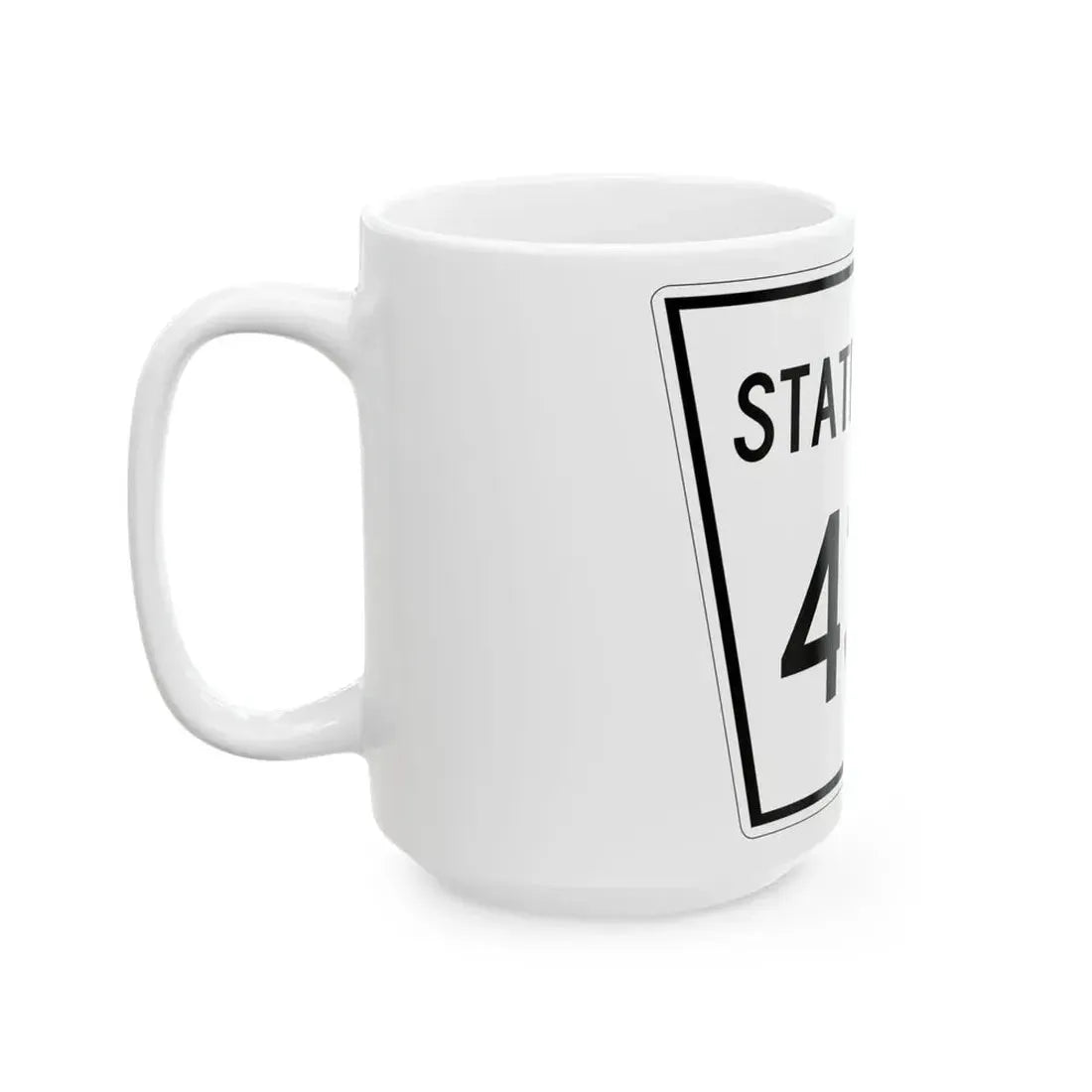 Nebraska State Spur 430 (Nebraska) (Road Sign) White Coffee Mug - Go Mug Yourself