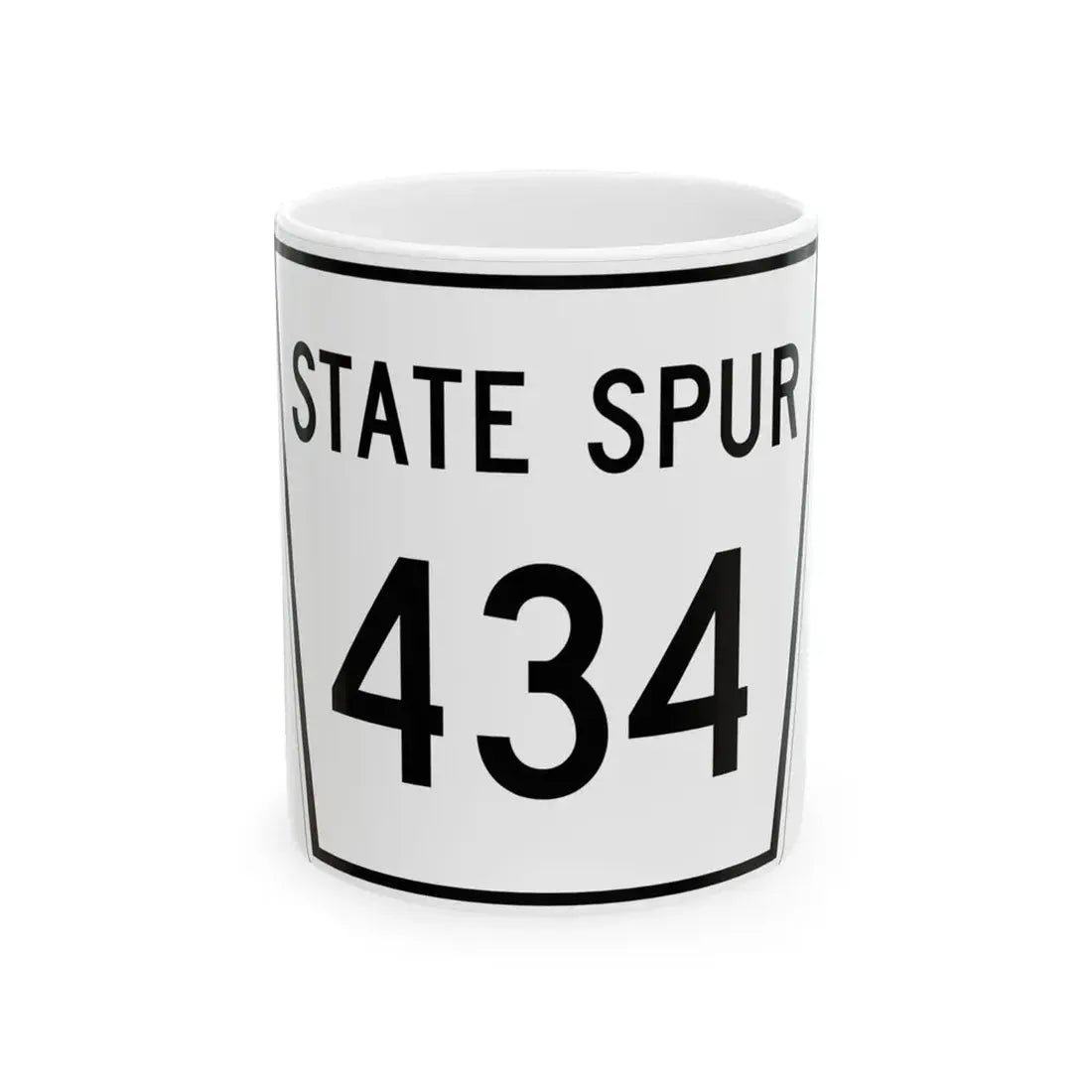 Nebraska State Spur 434 (Nebraska) (Road Sign) White Coffee Mug 11oz - Go Mug Yourself