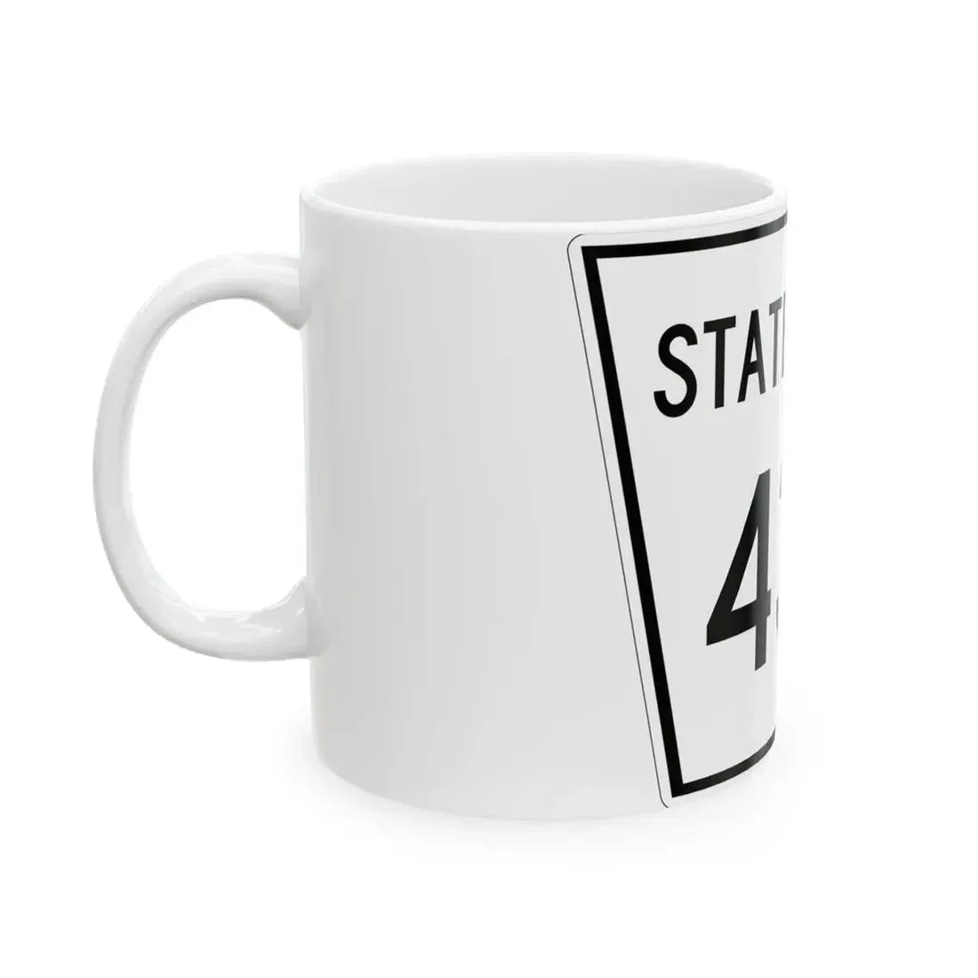 Nebraska State Spur 434 (Nebraska) (Road Sign) White Coffee Mug - Go Mug Yourself