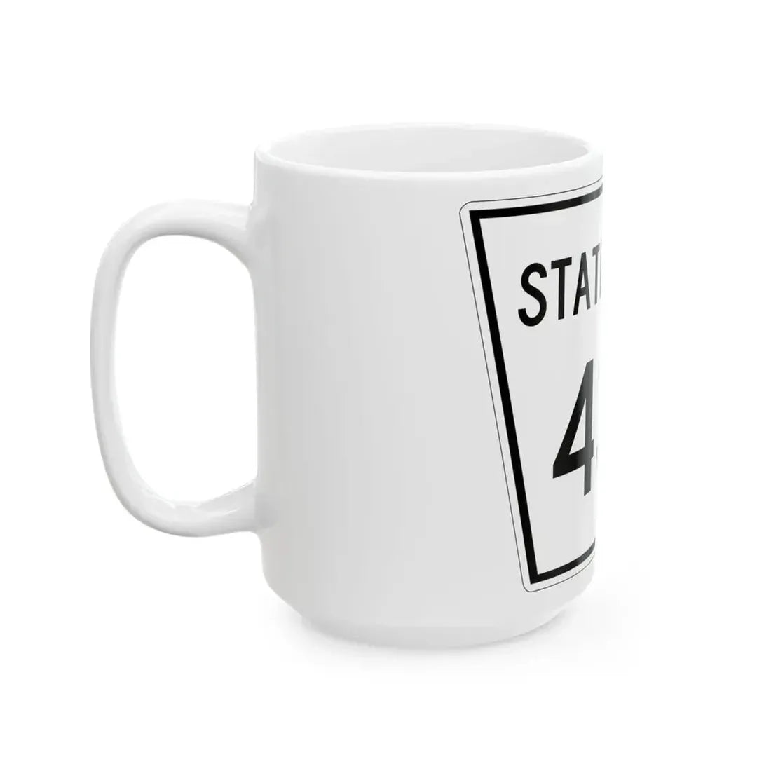 Nebraska State Spur 434 (Nebraska) (Road Sign) White Coffee Mug - Go Mug Yourself