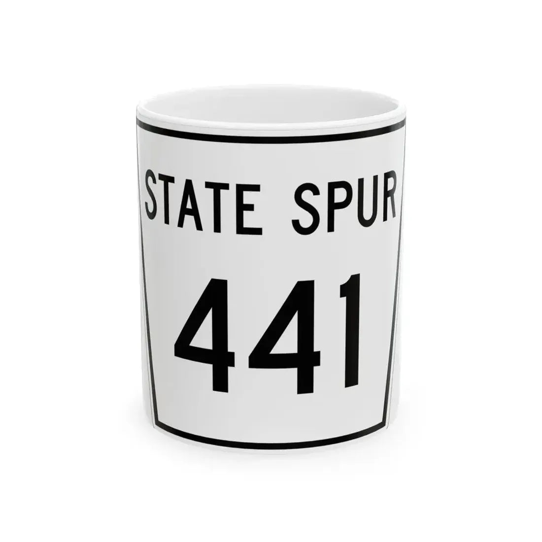 Nebraska State Spur 441 (Nebraska) (Road Sign) White Coffee Mug 11oz - Go Mug Yourself