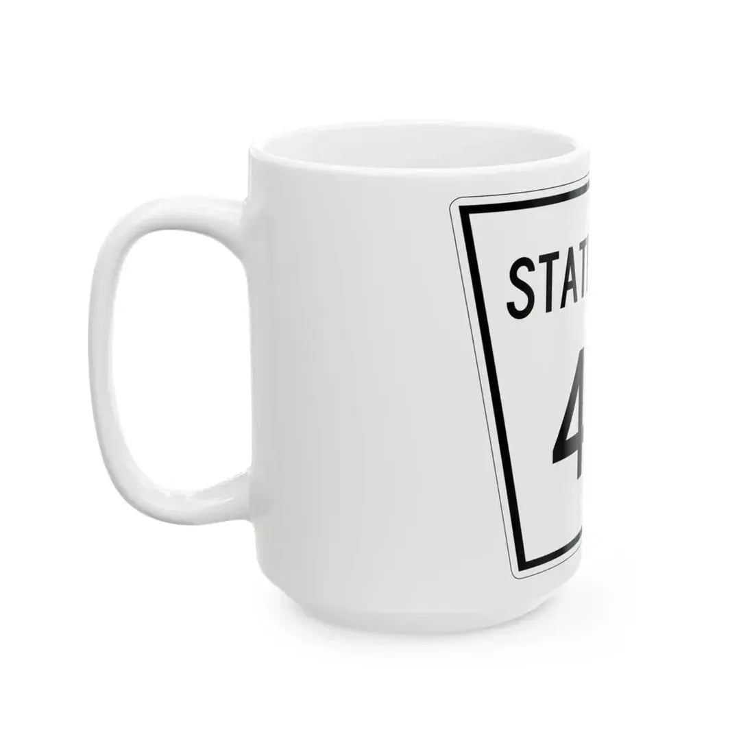Nebraska State Spur 441 (Nebraska) (Road Sign) White Coffee Mug - Go Mug Yourself