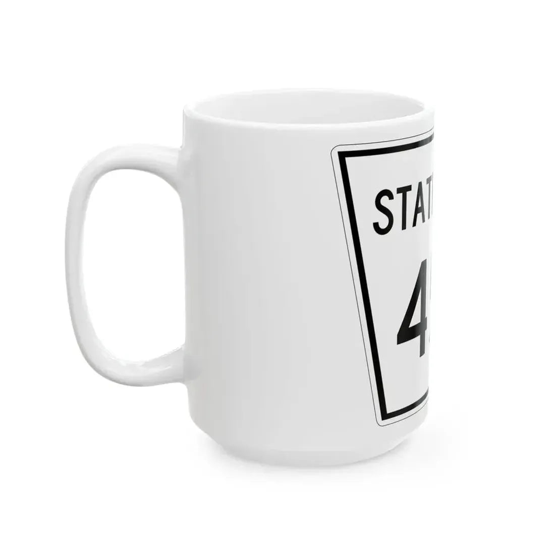 Nebraska State Spur 450 (Nebraska) (Road Sign) White Coffee Mug - Go Mug Yourself