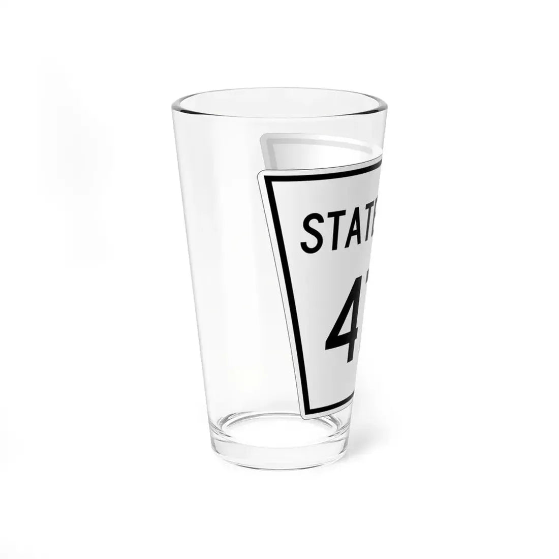 Nebraska State Spur 477 (Nebraska) (Road Sign) Pint Glss 16oz - Go Mug Yourself