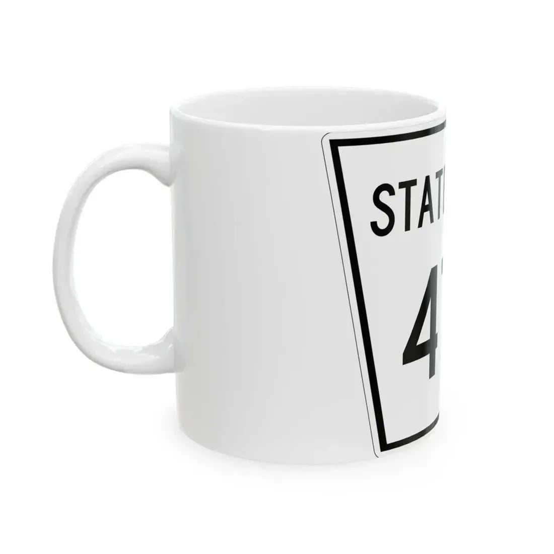 Nebraska State Spur 477 (Nebraska) (Road Sign) White Coffee Mug - Go Mug Yourself