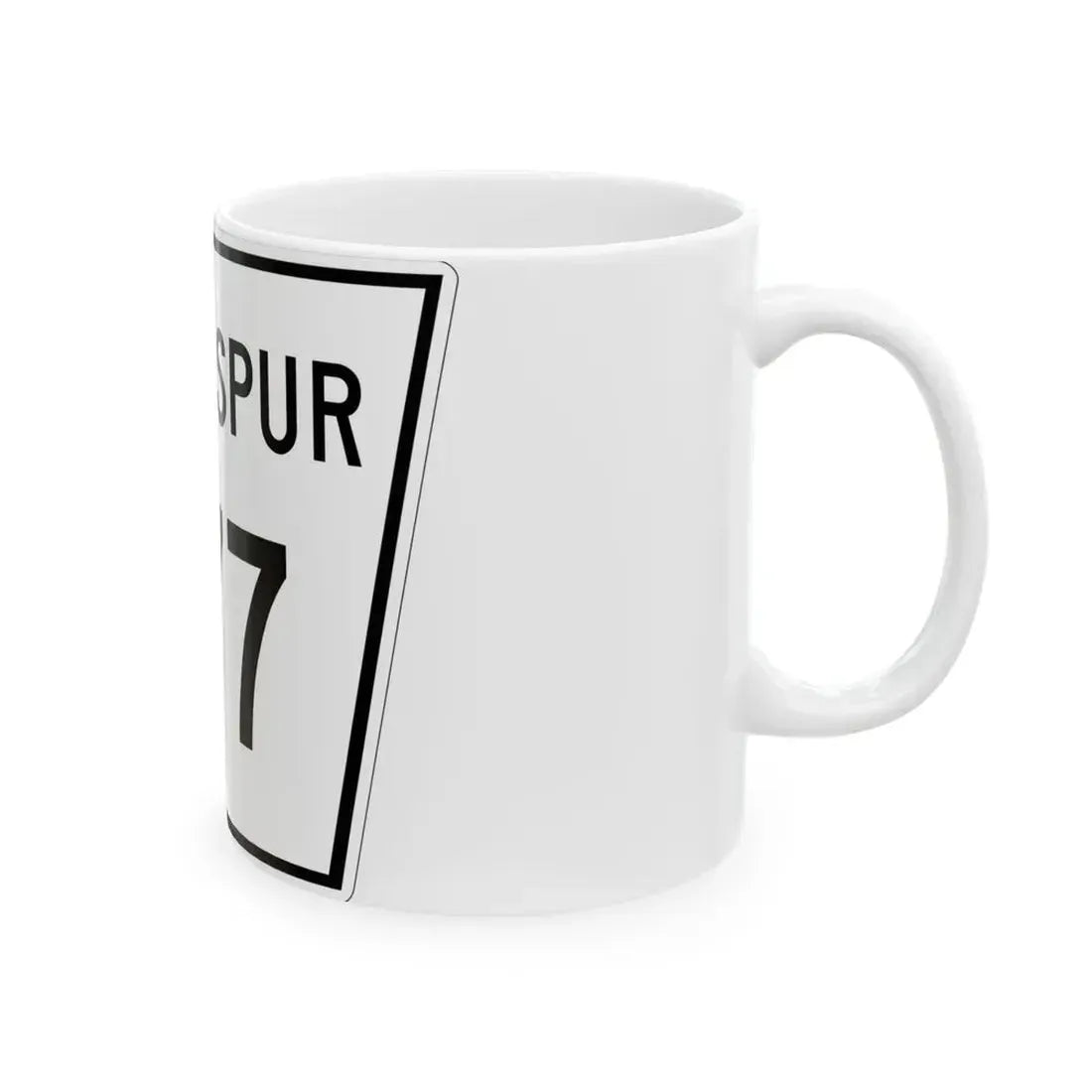 Nebraska State Spur 477 (Nebraska) (Road Sign) White Coffee Mug - Go Mug Yourself