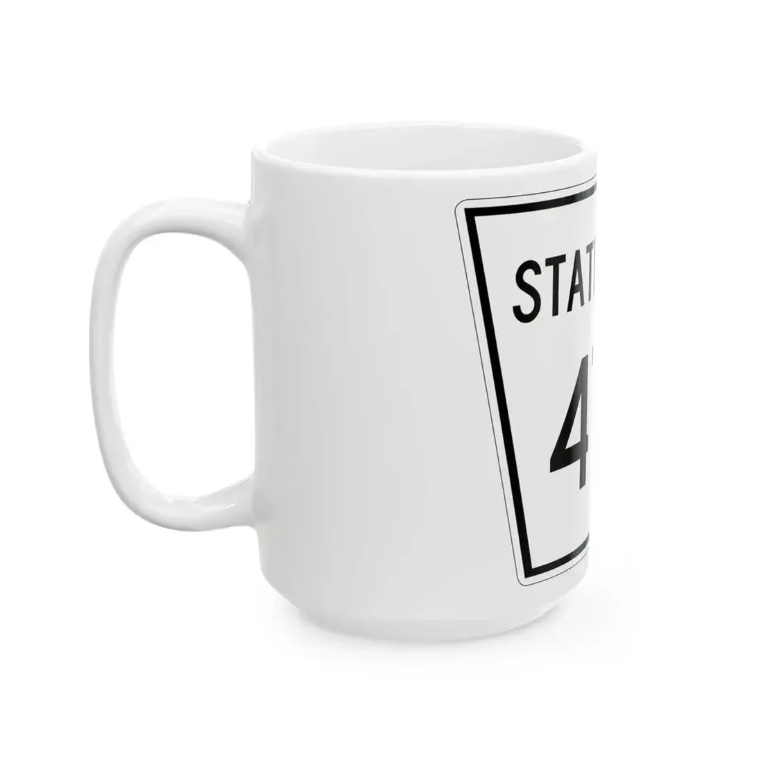 Nebraska State Spur 477 (Nebraska) (Road Sign) White Coffee Mug - Go Mug Yourself
