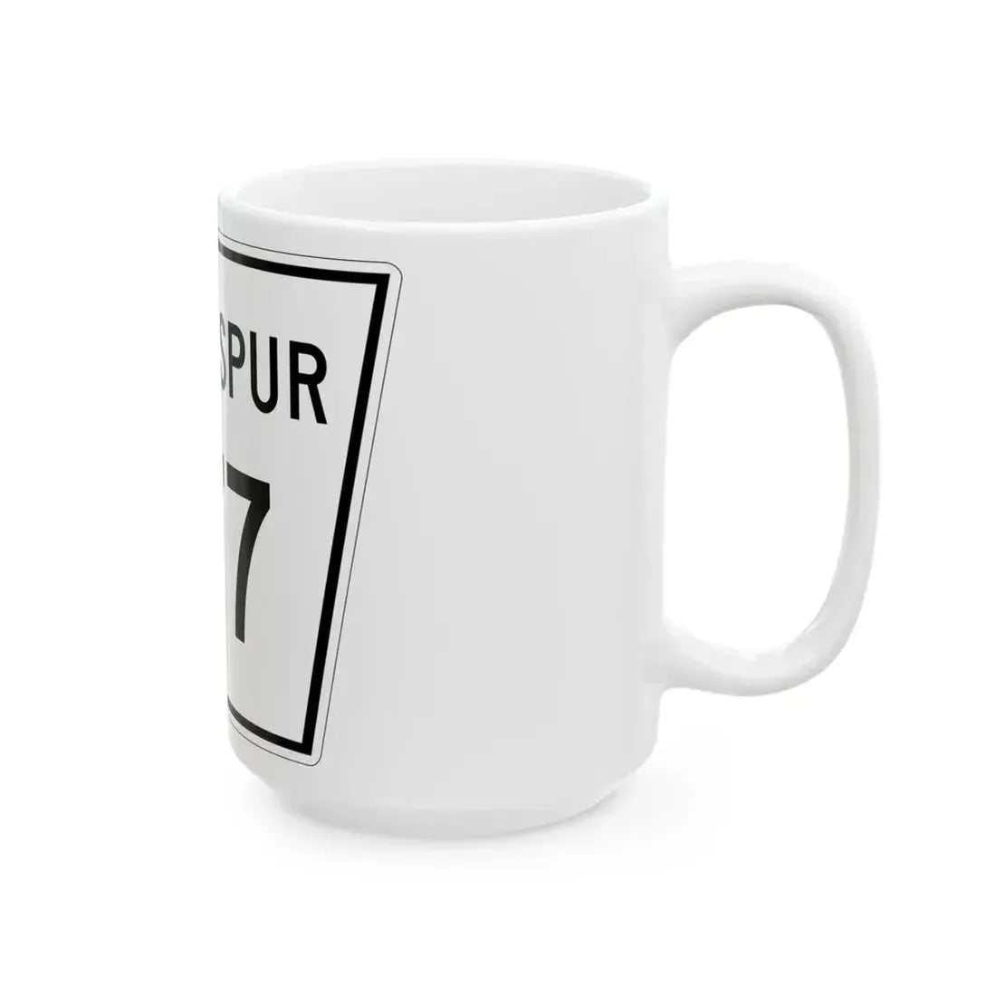 Nebraska State Spur 477 (Nebraska) (Road Sign) White Coffee Mug - Go Mug Yourself