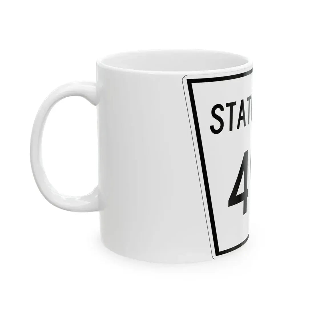 Nebraska State Spur 492 (Nebraska) (Road Sign) White Coffee Mug - Go Mug Yourself