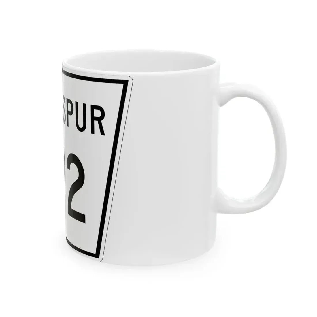 Nebraska State Spur 492 (Nebraska) (Road Sign) White Coffee Mug - Go Mug Yourself