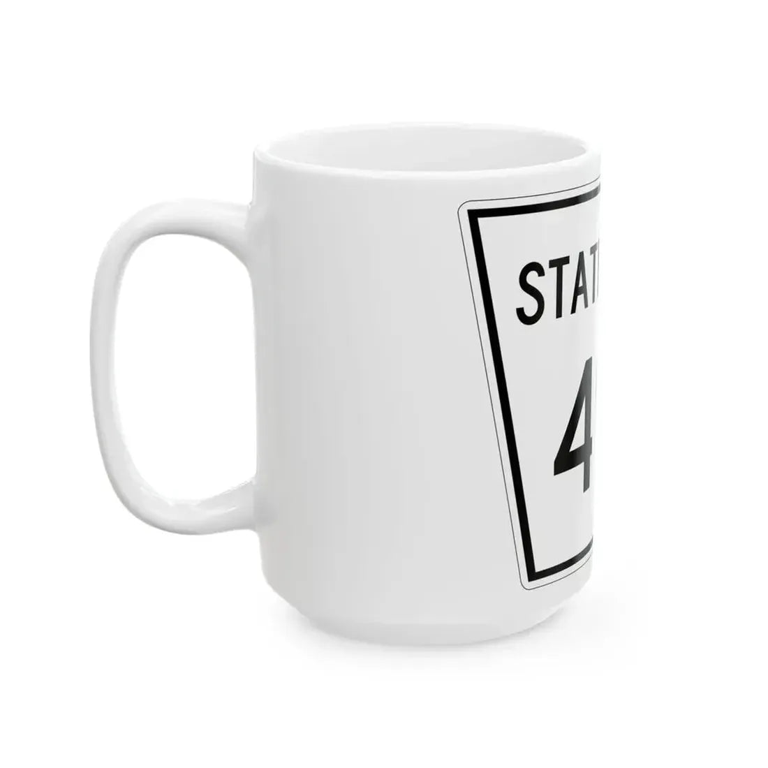 Nebraska State Spur 492 (Nebraska) (Road Sign) White Coffee Mug - Go Mug Yourself