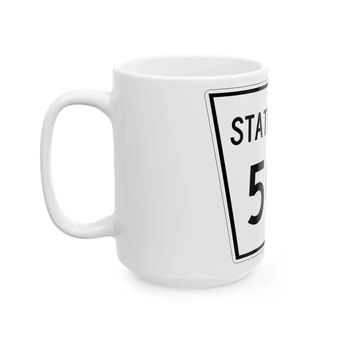 Nebraska State Spur 502 (Nebraska) (Road Sign) White Coffee Mug - Go Mug Yourself