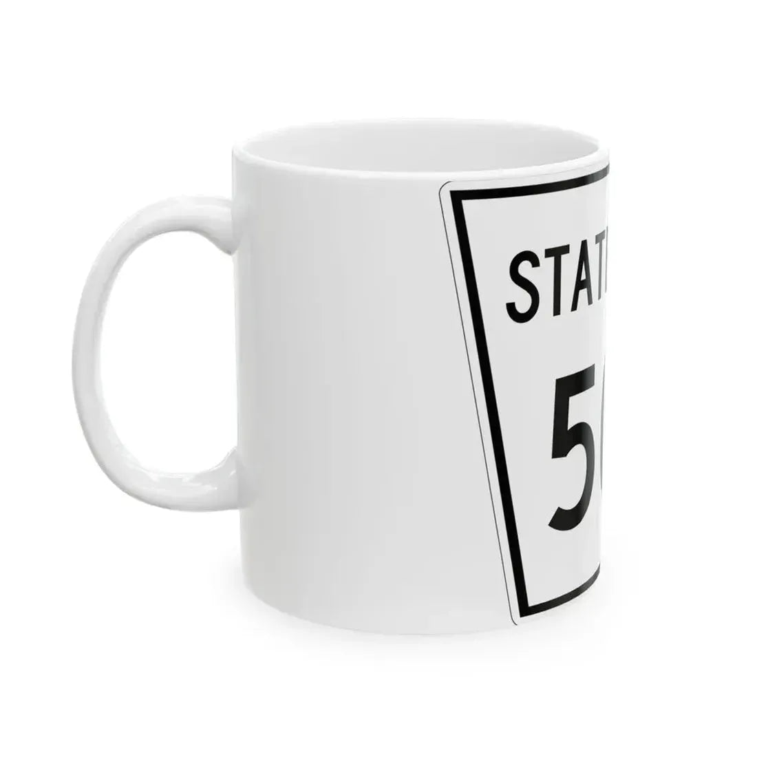 Nebraska State Spur 506 (Nebraska) (Road Sign) White Coffee Mug - Go Mug Yourself