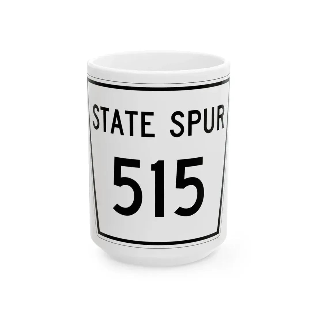 Nebraska State Spur 515 (Nebraska) (Road Sign) White Coffee Mug 15oz - Go Mug Yourself