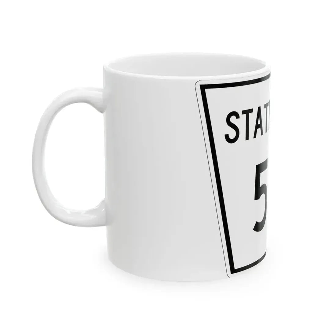Nebraska State Spur 515 (Nebraska) (Road Sign) White Coffee Mug - Go Mug Yourself