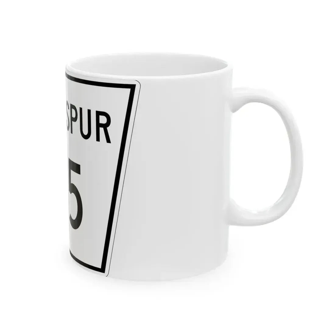 Nebraska State Spur 515 (Nebraska) (Road Sign) White Coffee Mug - Go Mug Yourself