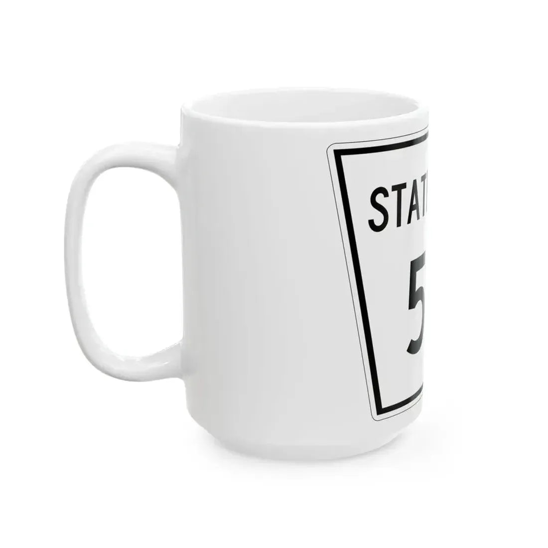Nebraska State Spur 515 (Nebraska) (Road Sign) White Coffee Mug - Go Mug Yourself