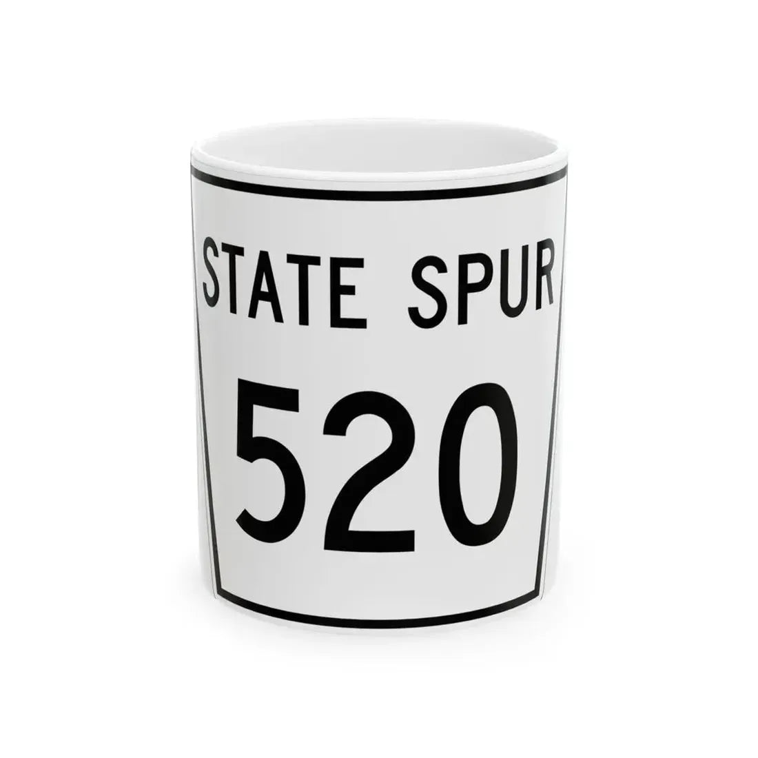 Nebraska State Spur 520 (Nebraska) (Road Sign) White Coffee Mug 11oz - Go Mug Yourself
