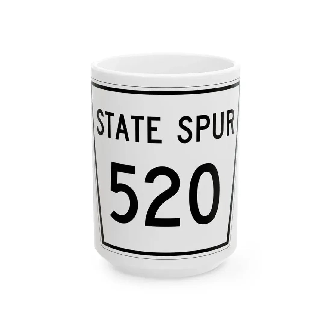 Nebraska State Spur 520 (Nebraska) (Road Sign) White Coffee Mug 15oz - Go Mug Yourself