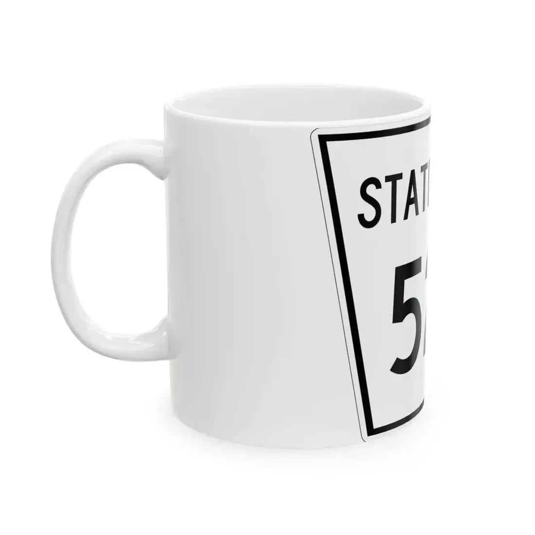 Nebraska State Spur 520 (Nebraska) (Road Sign) White Coffee Mug - Go Mug Yourself