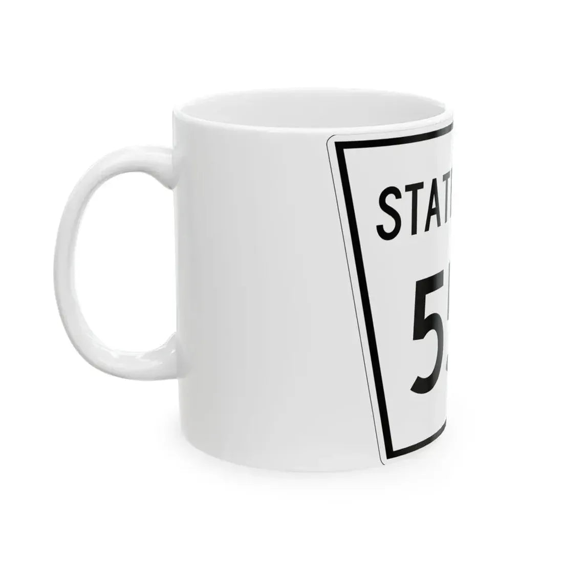 Nebraska State Spur 550 (Nebraska) (Road Sign) White Coffee Mug - Go Mug Yourself