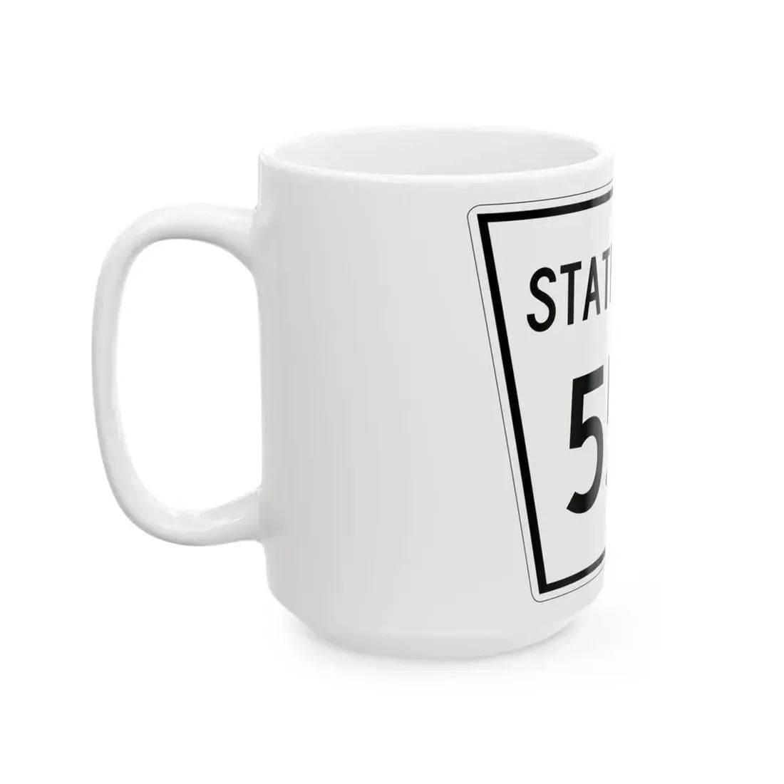 Nebraska State Spur 550 (Nebraska) (Road Sign) White Coffee Mug - Go Mug Yourself