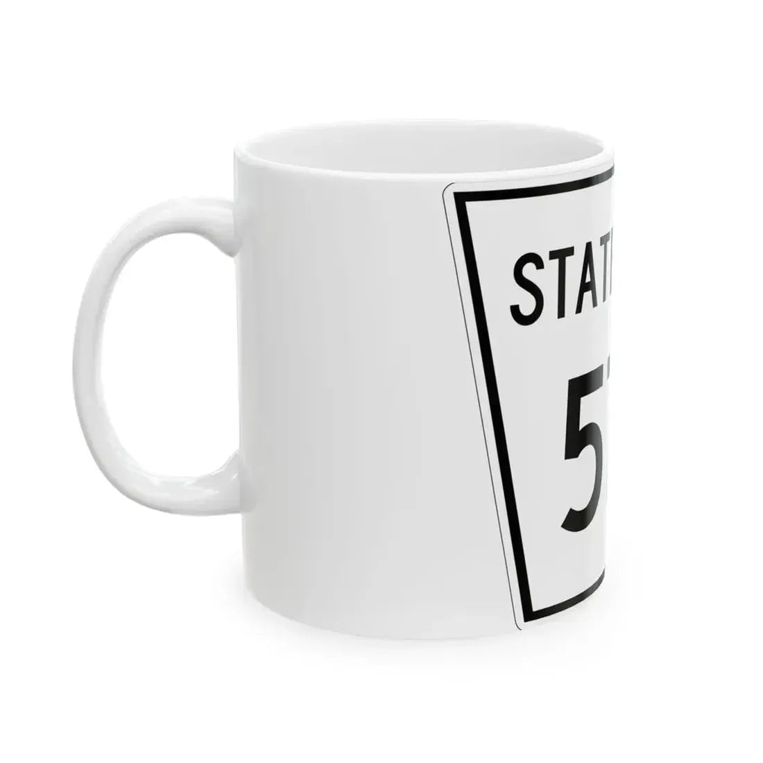 Nebraska State Spur 577 (Nebraska) (Road Sign) White Coffee Mug - Go Mug Yourself
