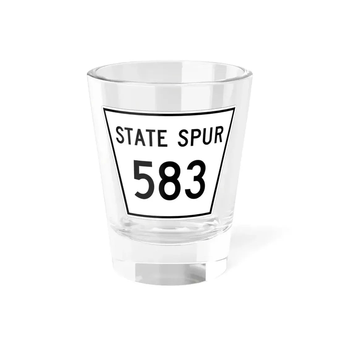 Nebraska State Spur 583 (Nebraska) (Road Sign) Shot Glass 1.5oz 1.5oz - Go Mug Yourself