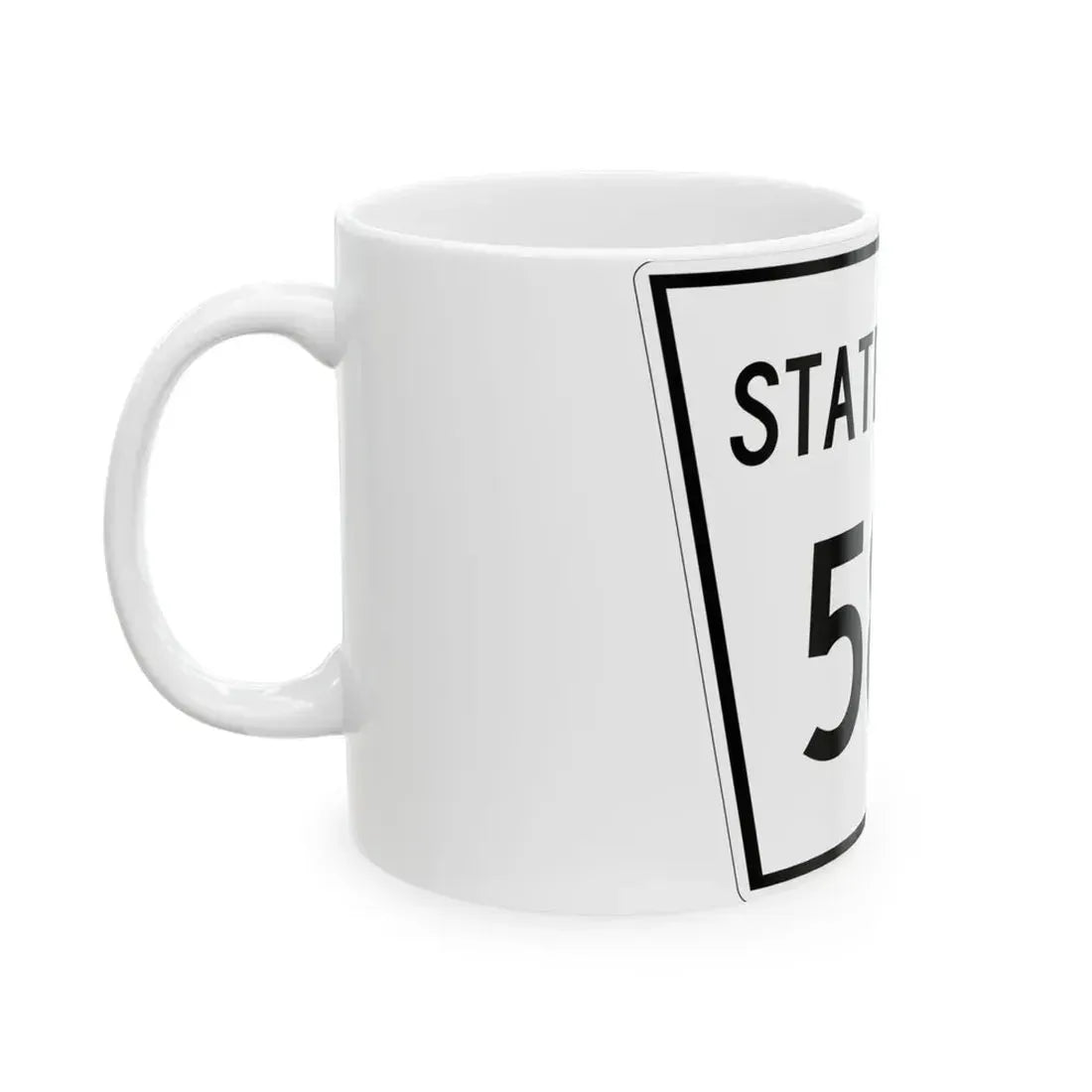 Nebraska State Spur 583 (Nebraska) (Road Sign) White Coffee Mug - Go Mug Yourself
