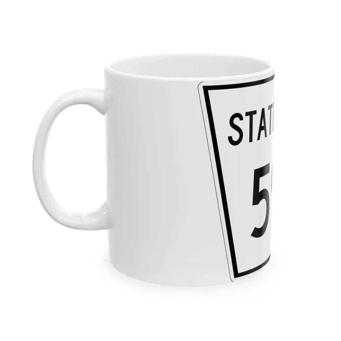 Nebraska State Spur 592 (Nebraska) (Road Sign) White Coffee Mug - Go Mug Yourself